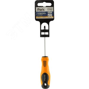 Отвертка Standart SL3х7,5см, двухкомпонентная рукоятка, шлицевая