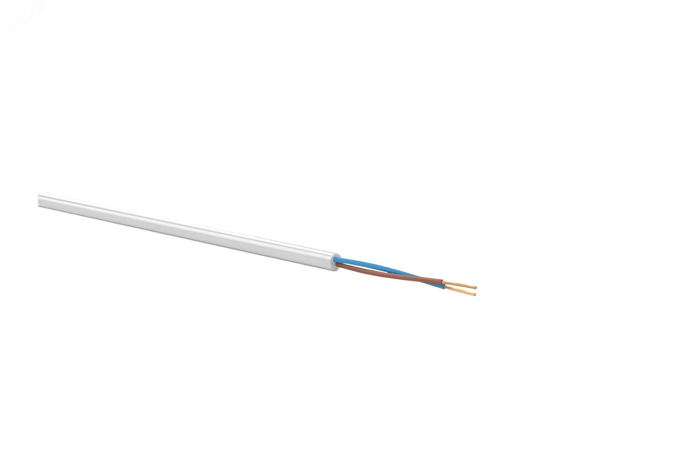 Провод ПВС 2х0.75 белый  барабан ТРТС