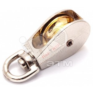 Блок для троса одинарный 20мм металлический шкив (трос 6мм) оцинкованный