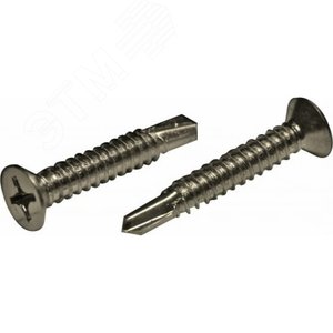 Саморез 3,9x25 DIN7504O с потайной головкой и буром на конце оцинкованная сталь