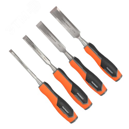 Набор стамесок , CrV, 4 шт:  6, 12, 19, 25мм