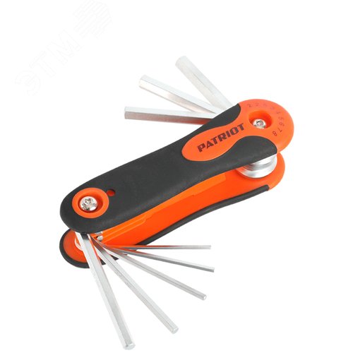 Набор ключей  SKH-8F, шестигранные складные, 2-2.5-3-4-5-6-7-8мм, CRV, 8-в-2