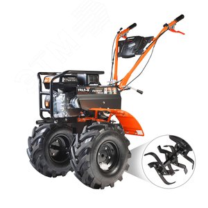 Мотоблок бензиновый  УРАЛ M (колеса EXTREME) Россия