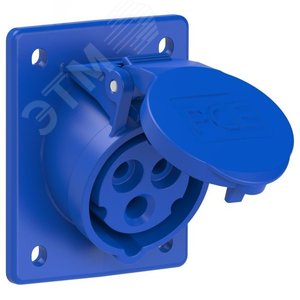 Розетка встраиваемая наклонная 16А/230V/1P+N+E/IP44