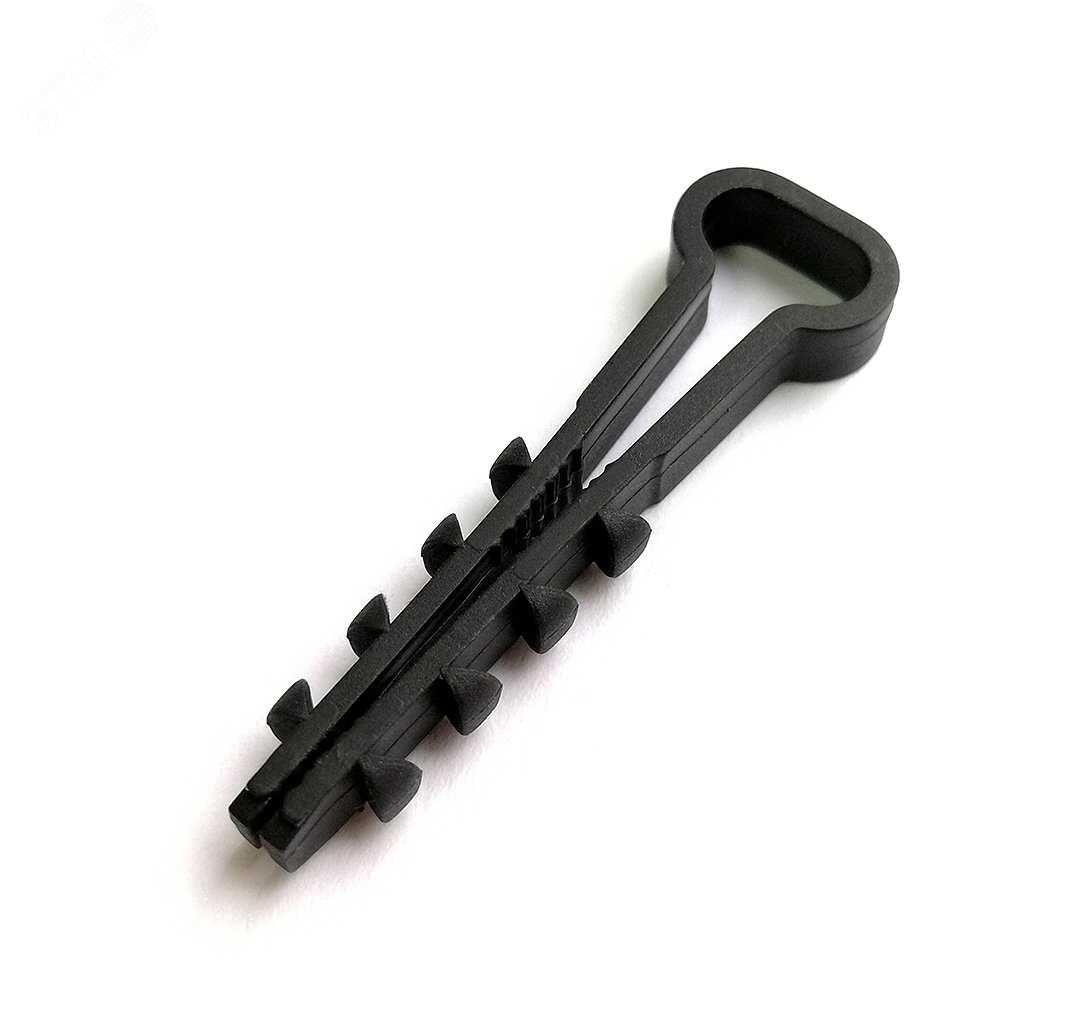 Дюбель-хомут 5-10мм для пл. кабеля, черный (50шт).