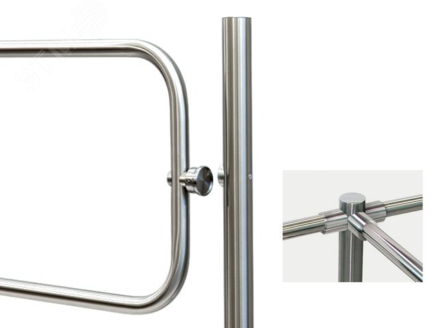 Стойка трехсторонняя с электромагнитным устройством блокировки, с крышкой