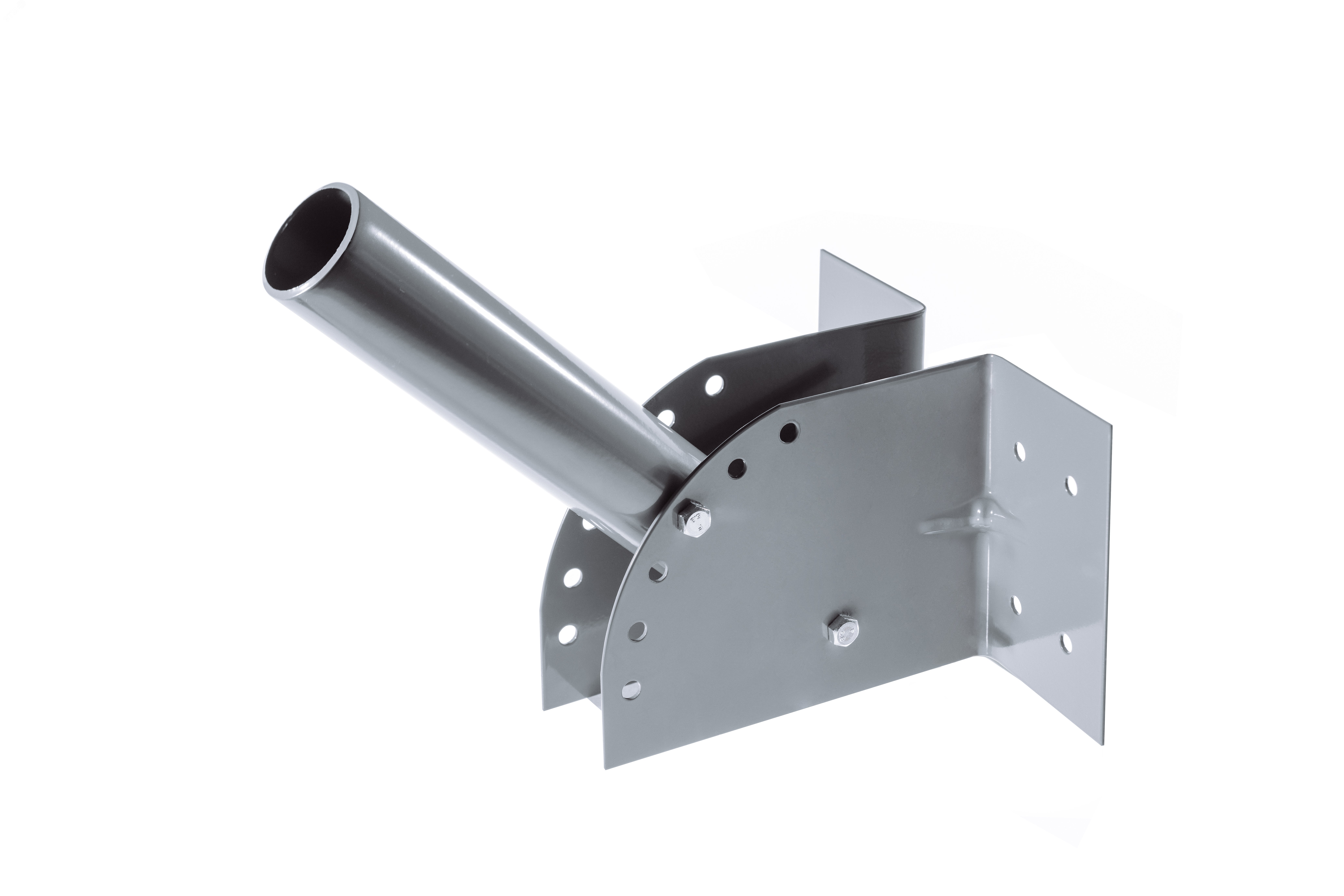 Кронштейн настенный регулируемый угол наклона диаметр трубы 60мм серый для уличного светильника