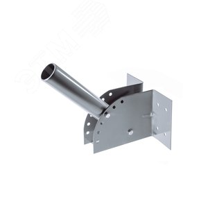 Кронштейн настенный регулируемый угол наклона диаметр трубы 60мм серый для уличного светильника