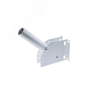 Кронштейн настенный и на столб монтажной лентой регулируемый угол наклона диаметр трубы 60мм белый для уличного светильника