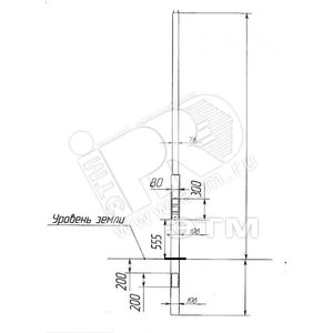 Опора ОП1ф-3,5-108/76/г-(К170-130-4х14)-ц