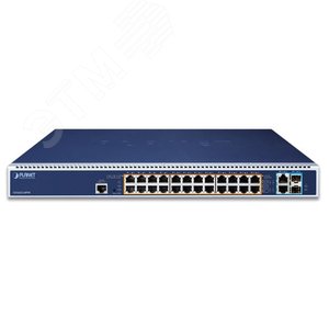 Коммутатор управляемый L3 PoE 24 порта 10/100/1000 Мб/с, 2хSFP, 2хRJ45, 2280 Вт