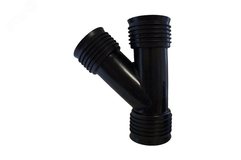 Тройник сварной ПЭ для гофрированной трубы 45 град. 200х200