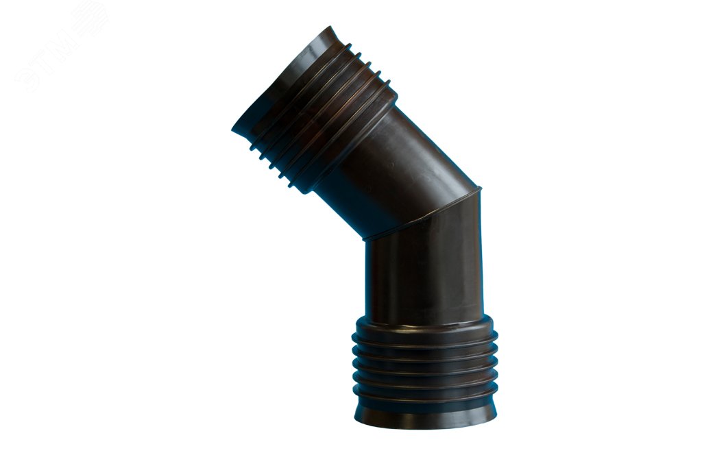 Отвод ПЭ для гофрированной трубы сварной 45 град. 200