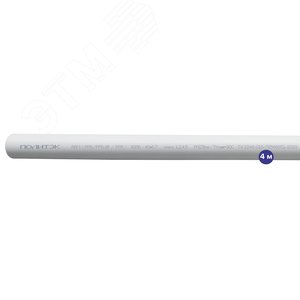 Труба полипропиленовая 40 х 6.7 SDR 6 PN 25 PPR армированная стекловолокном белая, хлыст 4м