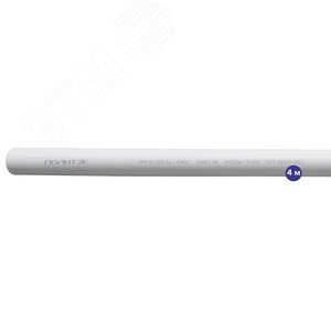 Труба полипропиленовая 40 х 3.7 SDR 11 PN 10 PPR белая, хлыст 4м