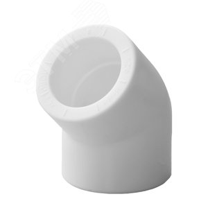 Угольник 25 мм 45 град., полипропиленовый, белый