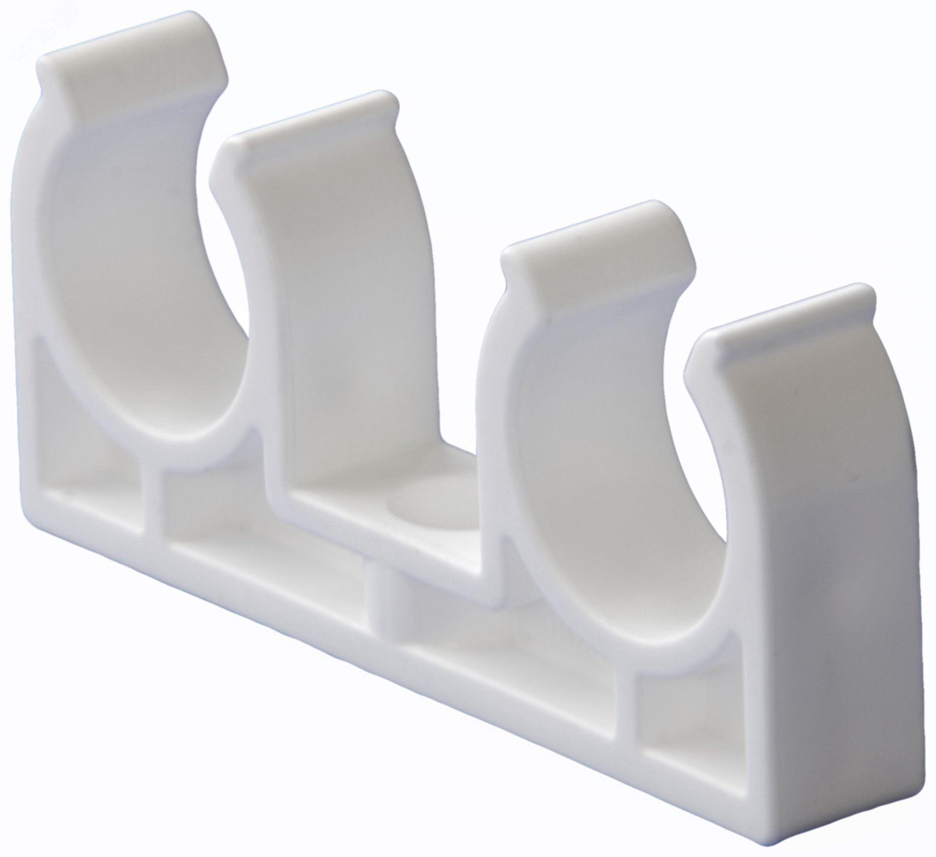 Опора 20 двойная полипропиленовая PPR белая