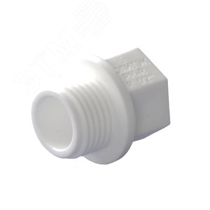 Заглушка резьбовая 20 х 1/2 полипропиленовая PPR белая