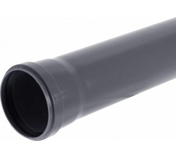 Труба канализационная 50x3000 мм, толщина 1.8, PP однораструбная, серая