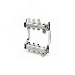 Блок коллекторный с регулировочными клапанами 3 выхода, 230 мм, 1 x 3/4