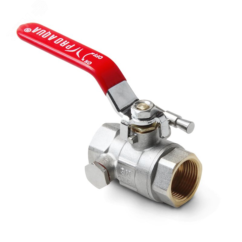 Кран шаровой полнопроходной с дренажом и воздухоо водчиком, ручка-рычаг, ВВ 1/2