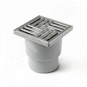 Трап с вертикальным отводом, решетка из нерж.сталь (100 мм x 100 мм) 50