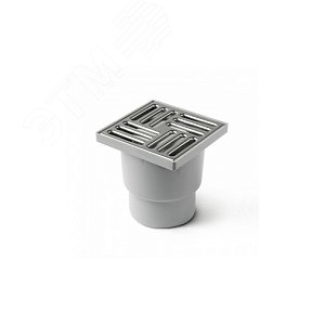 Трап с вертикальным отводом, решетка из нерж.сталь (100 мм x 100 мм) 50