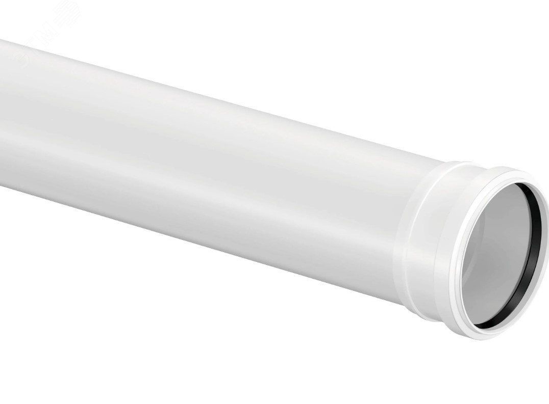 Труба канализационная 110 х 500 мм PP, однораструбная, малошумная, белая