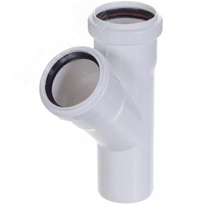 Тройник для малошумной канализации 50x50 мм 45 град.
