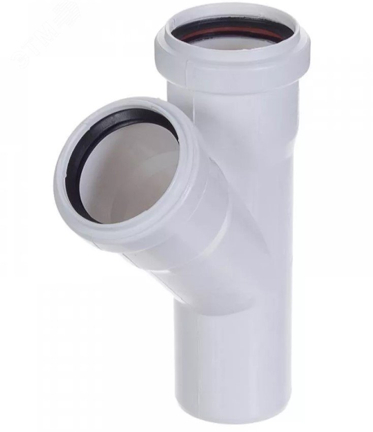 Тройник для малошумной канализации 50x50 мм 45 град.