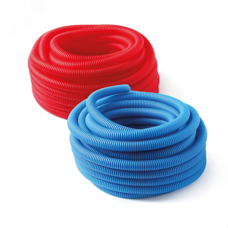 Труба гофрированная 25 красная, для трубы 16, бухта 50м