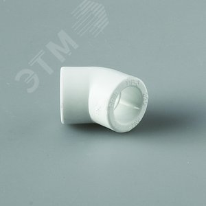 Угольник 25 45 град., полипропиленовый, белый