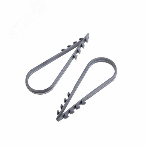 Дюбель-хомут нейлоновый 19-25 мм, круглый, серый (100 шт/уп)