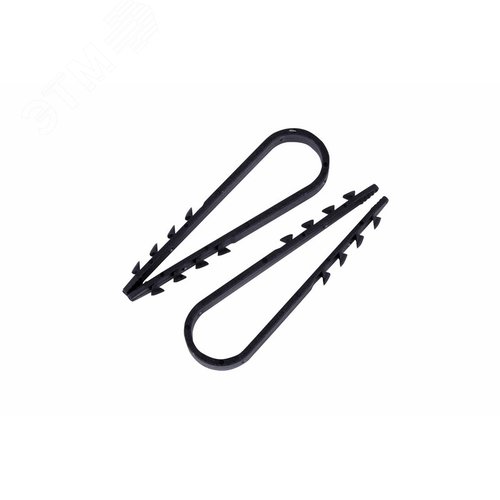 Дюбель-хомут нейлоновый 19-25 мм, круглый, черный (100 шт/уп)