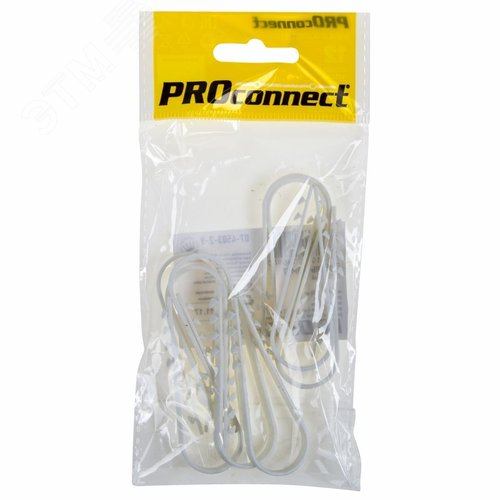 Дюбель-хомут нейлоновый 19-25мм круглый белый (10 шт/уп)