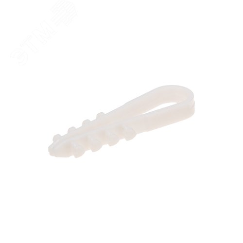 Дюбель-хомут нейлоновый 5-10 мм, круглый, белый (10 шт/уп)