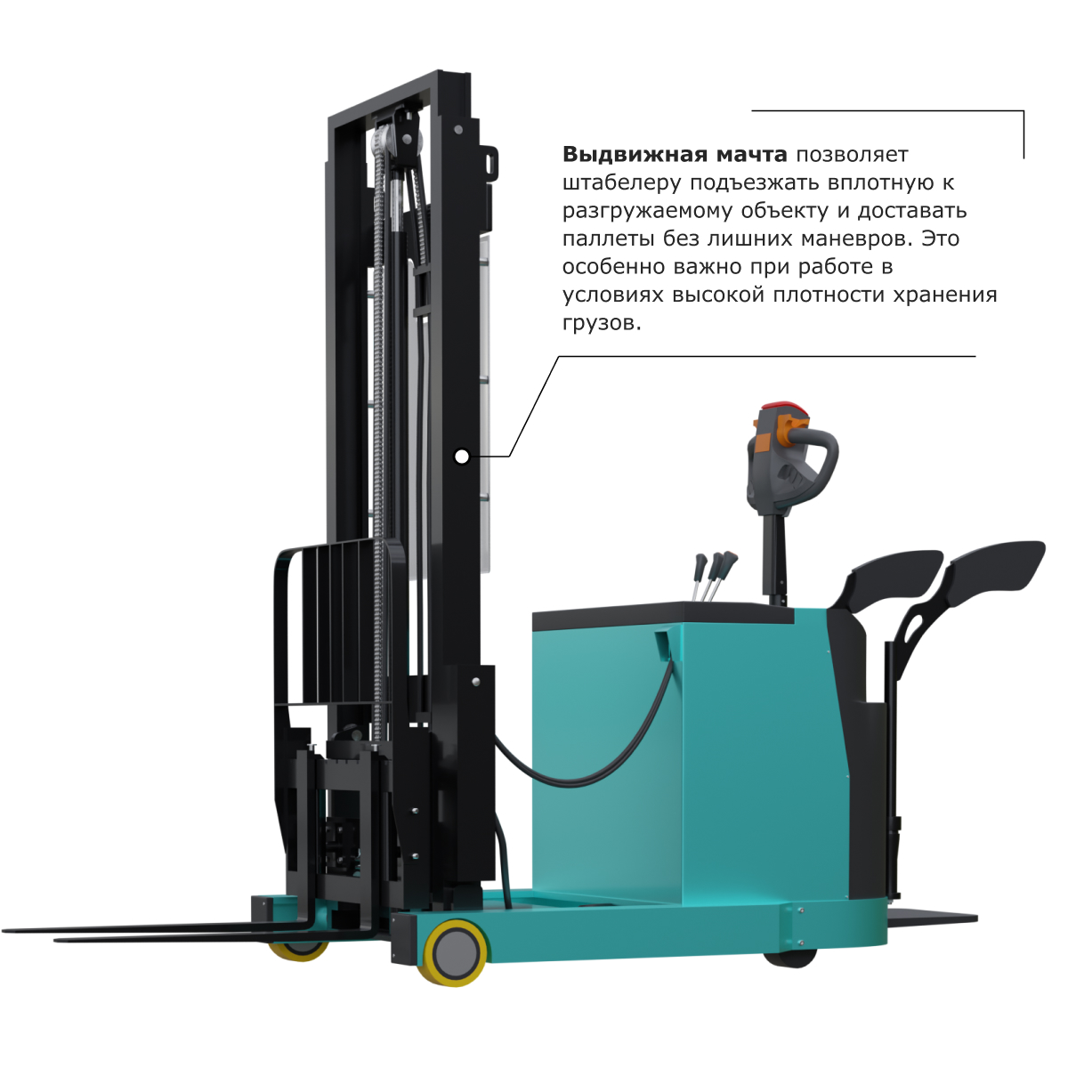 Штабелер с выдвижной мачтой (мини-ричтрак) PROLIFT PRO MRV 2045