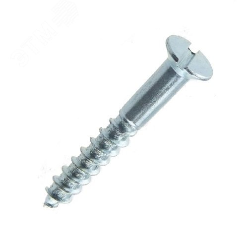 Шуруп DIN 97-3.5х40-St-Zn с потайной головкой и   прямым шлицем оцинкованный