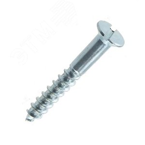 Шуруп DIN 97-3.5х40-St-Zn с потайной головкой и   прямым шлицем оцинкованный