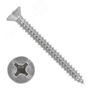 DIN 7982 Винт 4.2х19 C-H ZN самонарезающий с      потайной головкой крестообразный шлиц оцинкованный