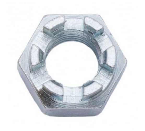 DIN 937 Гайка М12х1.25 17Н ZN низкая корончатая оцинкованная