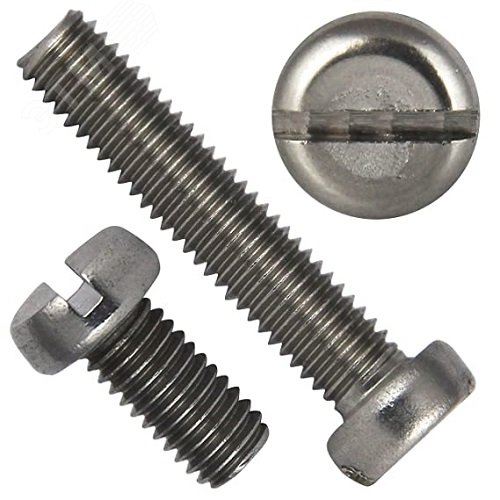 Винт DIN 84 М5х35 4.8 А2К с цилиндрической головкой и плоским шлицем оцинкованный