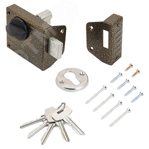 Замок накладной СТАНДАРТ Россия ЗН1-2.1С бронза