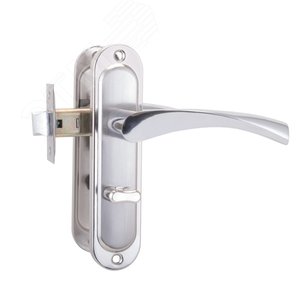 Защелка дверная левая с механизмом дополнительной фиксации изнутри, СТАНДАРТ ЗЩД 103/50 L SN никель матовый