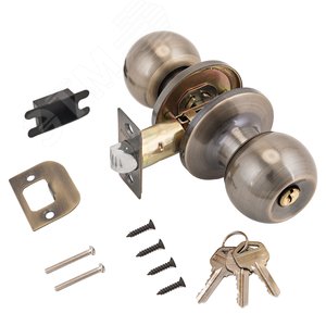 Ручка-защелка для межкомнатных дверей, СТАНДАРТ 607 ET AB бронза