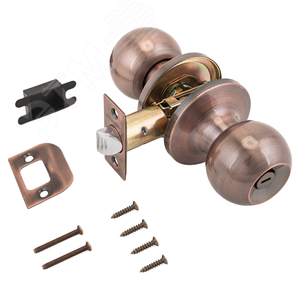 Ручка-защелка для межкомнатных дверей, СТАНДАРТ 607 BK AC медь