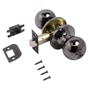 Ручка-защелка для межкомнатных дверей, СТАНДАРТ 607 BK BN черный никель