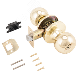 Ручка-защелка для межкомнатных дверей, СТАНДАРТ 607 BK GP золото