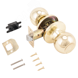 Ручка-защелка для межкомнатных дверей, СТАНДАРТ 607 PS GP золото (латунь)