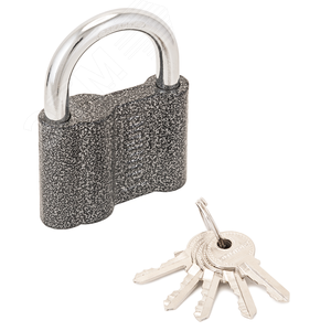 Замок навесной с цилиндровым механизмом секрета, АЛЛЮР ВС1Ч-460 серый